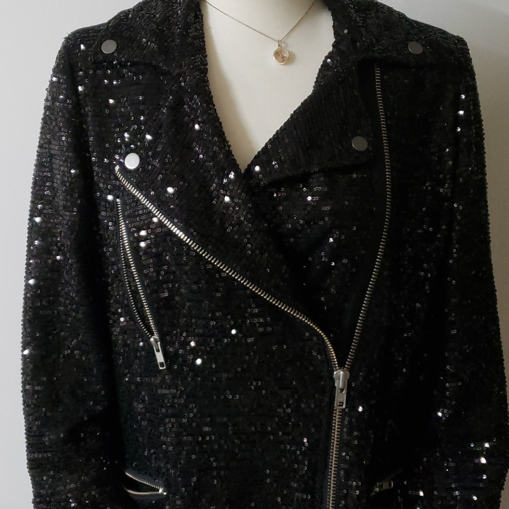 💯%Free people Midnight Message Moto Jacket - Picture 12 of 17